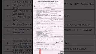 Ts Diploma Academic Calendar 2024  2025 diploma academiccalendar scbscribe 2025 sbtet viral [upl. by Aneloc]