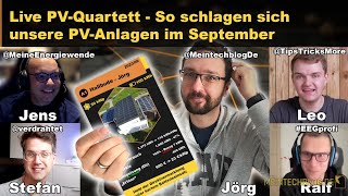 Live PVQuartett  So schlagen sich unsere PVAnlagen im September [upl. by Anires]