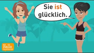 Deutsch lernen  Gefühle und Emotionen  Grammatik Nebensätze Verben amp Adjektive mit Präpositionen [upl. by Anneirda]