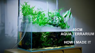 Building an Aqua Terrarium in 60cm Tank  Step by Step Tutorial [upl. by Torrlow]