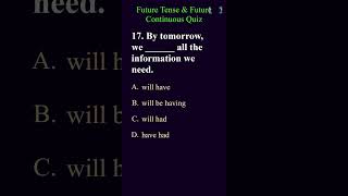 Future Tense amp Future Continuous part6  TFE  quiz english grammar [upl. by Carlo]