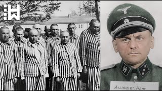 Execution of extremely sadistic Nazi commandant at Auschwitz amp Kaufering conc camps  Hans Aumeier [upl. by Solnit]