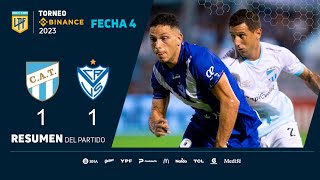 TorneoBinance 2023  Fecha 4  resumen de Atlético Tucumán  Vélez [upl. by Shriner]