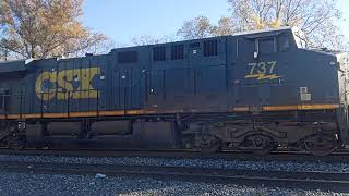 CSX Y103 SB CSX anhydrous ammonia train SB  Bonus trains [upl. by Airdnoed817]