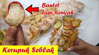 CARA MEMBUAT KERUPUK JADI KERIPIK RENYAH  RESEPNYA KERUPUK SEBLAK KERING [upl. by Meldoh]