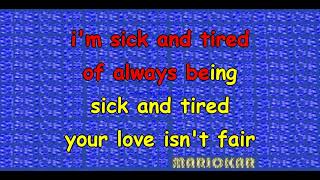 Anastacia Sick and Tired Karaoke [upl. by Viveca]