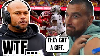 Travis Kelce INSULTS the RAIDERS SANTA GIFTED THEM A WIN Antonio Pierce Gets ENDORSEMENT for Job [upl. by Ezekiel]