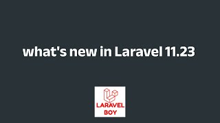 Laravel 1123 Whats New in the Latest Release freepalestine laravel [upl. by Davey]