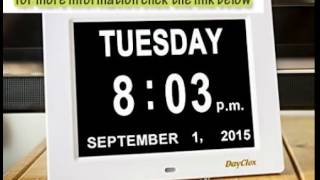 DayClox  The Original Memory Loss Digital Calendar Day Clock with Extra Large NonAbbreviated D [upl. by Eanore600]