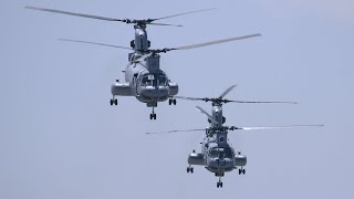 Vertical Challenge 2010 CH53 and CH46 Helicopters takeoff [upl. by Carlson98]