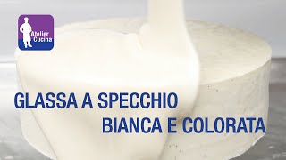 GLASSA A SPECCHIO BIANCA E COLORATA RICETTA [upl. by Arretahs]