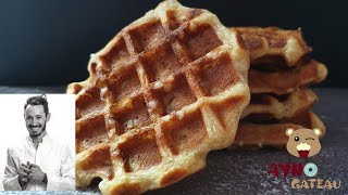 Recette de gaufre croustillante et moelleuse😋 inspiré de la recette de Mr Cedric grolet [upl. by Obeng871]