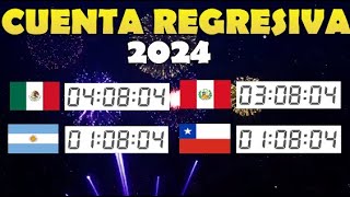 Cuenta regresiva año nuevo 2024 en vivo Mexico Argentina Perú y Chile En vivo [upl. by Webber]