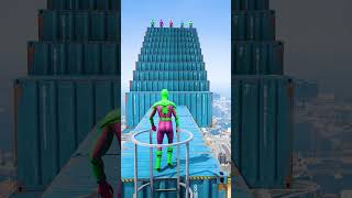 GTA 5 Epic Water Ragdolls  SpiderMan Jumps  Fails ep2856 shorts [upl. by Neelia518]