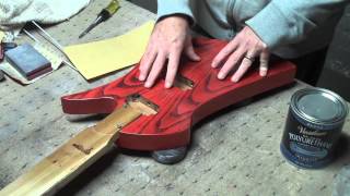 How To Apply A WaterBased Finish On An Elecrtic Guitar Body Part 6 [upl. by Tebasile86]