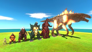 EVOLUTION of Burning Zilla VS White Team  Godzilla Size Comparison  ARBS [upl. by Filip722]