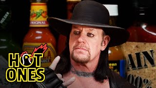 The Undertaker Takes Care of Business While Eating Spicy Wings  Hot Ones [upl. by Amand]