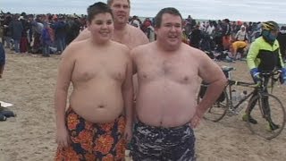 The Adventures of the Two Fat Guys  The Polar Plunge [upl. by Ahsiner388]