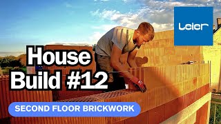 Building My Own House Pt 12  Bricklaying the Second Floor  Leier PLAN25 Dryfix [upl. by Tench]