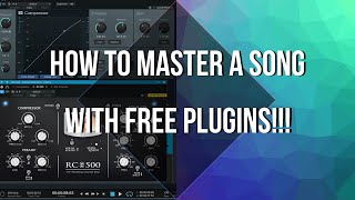 MASTERING in STUDIO ONE 5  From Start to Finish  With FREE Plugins [upl. by Nivled]