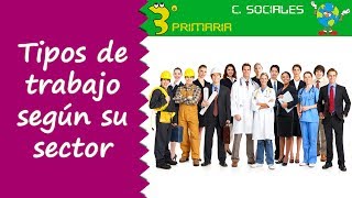 Ciencias Sociales 3º Primaria Tema 5 Tipos de trabajo según su sector [upl. by Podvin]