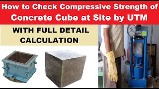 How to Check Compressive Strength of Concrete Cube at Site by UTM and CTM by Learning Technology [upl. by Nadoj353]