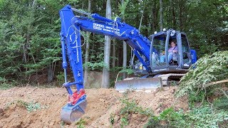 Kettenbagger KB 1550 K mieten – Baggerarbeiten im Wald – GoPro in der Kabine [upl. by Mccormick]