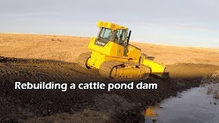 Pond dam repair [upl. by Tace696]