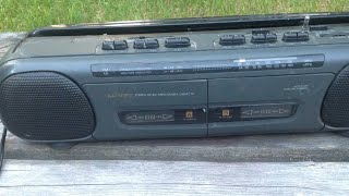 My new Lloyds Double Cassette Player amp Recorder AMFM Radio Boombox [upl. by Annairda]