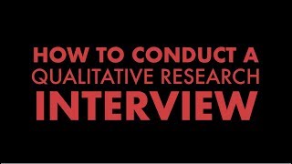 How to Conduct a Qualitative Interview [upl. by Saval]