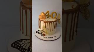 Fancy Elegant 40th Birthday Cakefancycake elegantcake 40thbirthday 40thbirthdaycake caramel [upl. by Berlin]