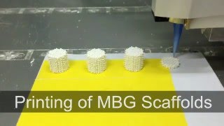 Mesoporous bioactive glasses 3D printed [upl. by Ecinehs384]