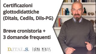 Certificazioni glottodidattiche Ditals Cedils DilsPG breve cronistoria  3 domande frequenti [upl. by Embry]