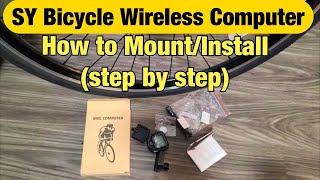 How to MountInstall the SY Bicycle Wireless Computer step by step [upl. by Marfe]