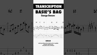 Bassies Bag  George Benson Transcription For Jazz Guitar [upl. by Sue]