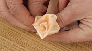 How To Make A Ribbon Rose  Craft Techniques [upl. by Dorrie]