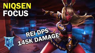 Rei DPS 145K Damage Niqsen Paladins Competitive Diamond FOCUS [upl. by Ardnikal]