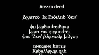 Arezzo deed Gothic language [upl. by Rick475]