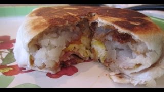 DIY Taco Bell Breakfast Review AM Crunchwrap Tutorial [upl. by Eniad]