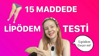 Lipödem Testi  15 Madde [upl. by Ycnay]