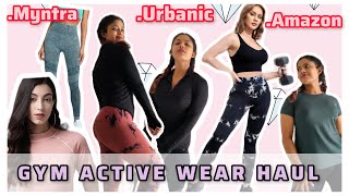 Gym Active Wear Haul  Myntra  Amazon  Urbanic [upl. by Greenman]