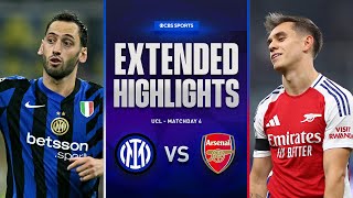 Inter vs Arsenal Extended Highlights  UCL League Phase MD 4  CBS Sports Golazo [upl. by Ing268]