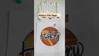 History File Front Page।CreativeCreations।Art।art creavity drawing history new youtubeshorts [upl. by Enirac]