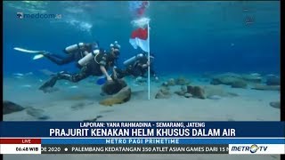 Upacara Bendera di Bawah Air HUT ke73 RI Oleh TNI Di Klaten [upl. by Ranita]