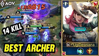 AoV  BRUNHILDA GAMEPLAY  BEST ARCHER  ARENA OF VALOR [upl. by Noreik]