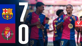 FC BARCELONA 7 vs 0 VALLADOLID  LA LIGA 202425 MD04 [upl. by Helfant]