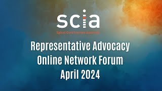 Representative Advocacy Online Network Forum  April 2024 [upl. by Zenobia]