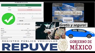 2023CONSULTA EL REPUVE PARA VER SI UN AUTO TIENE REPORTE DE ROBOPÁGINA OFICIAL DEL GOBIERNO DE MEX [upl. by Janet]