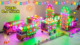 Ganesh Gauri Navratri Durga Kaali Puja Big DJ Truck  Radha Krishna DJ Trolley New Ganpati DJ Light [upl. by Sidon]