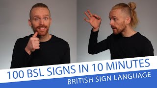 Learn 100 BSL Signs in 10 Minutes [upl. by Martyn839]